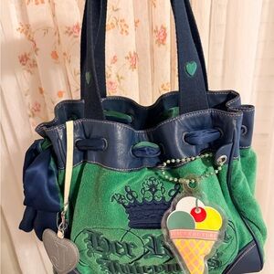 Juicy Couture Her Royal Juicyness Green and Navy Daydream Bag